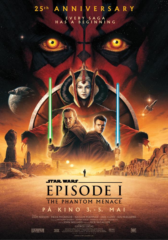 Plakat Star Wars Episode 1: The Phantom Menace 25 års jubileum